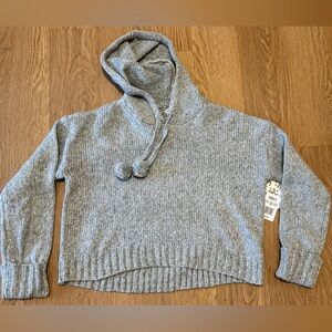 Kohls Cozy Gray Hooded Sweater sweatshirt hoodie NWT